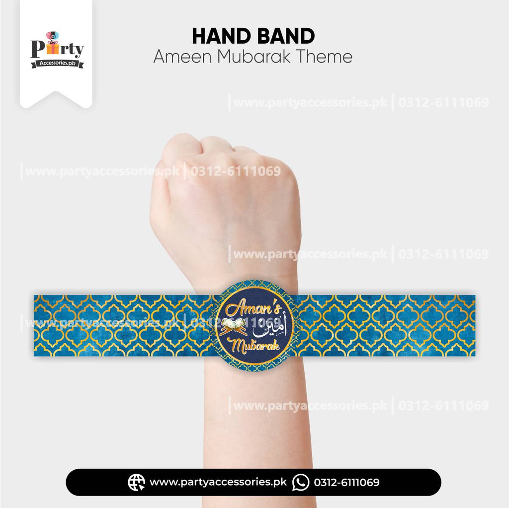 Ameen Mubarak Celebration Customized Hand / Wrist Band (Pack of 12)