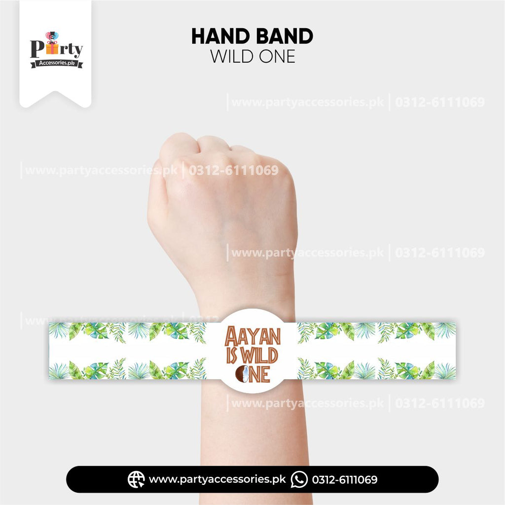 Wild One Theme Customized Hand / Wrist Band for Birthday Party Celebrations