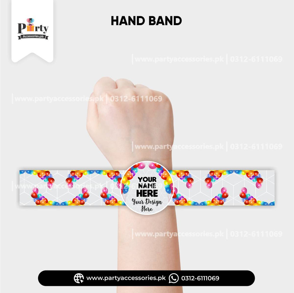 Customized Hand Band / Wrist Band for Celebrations