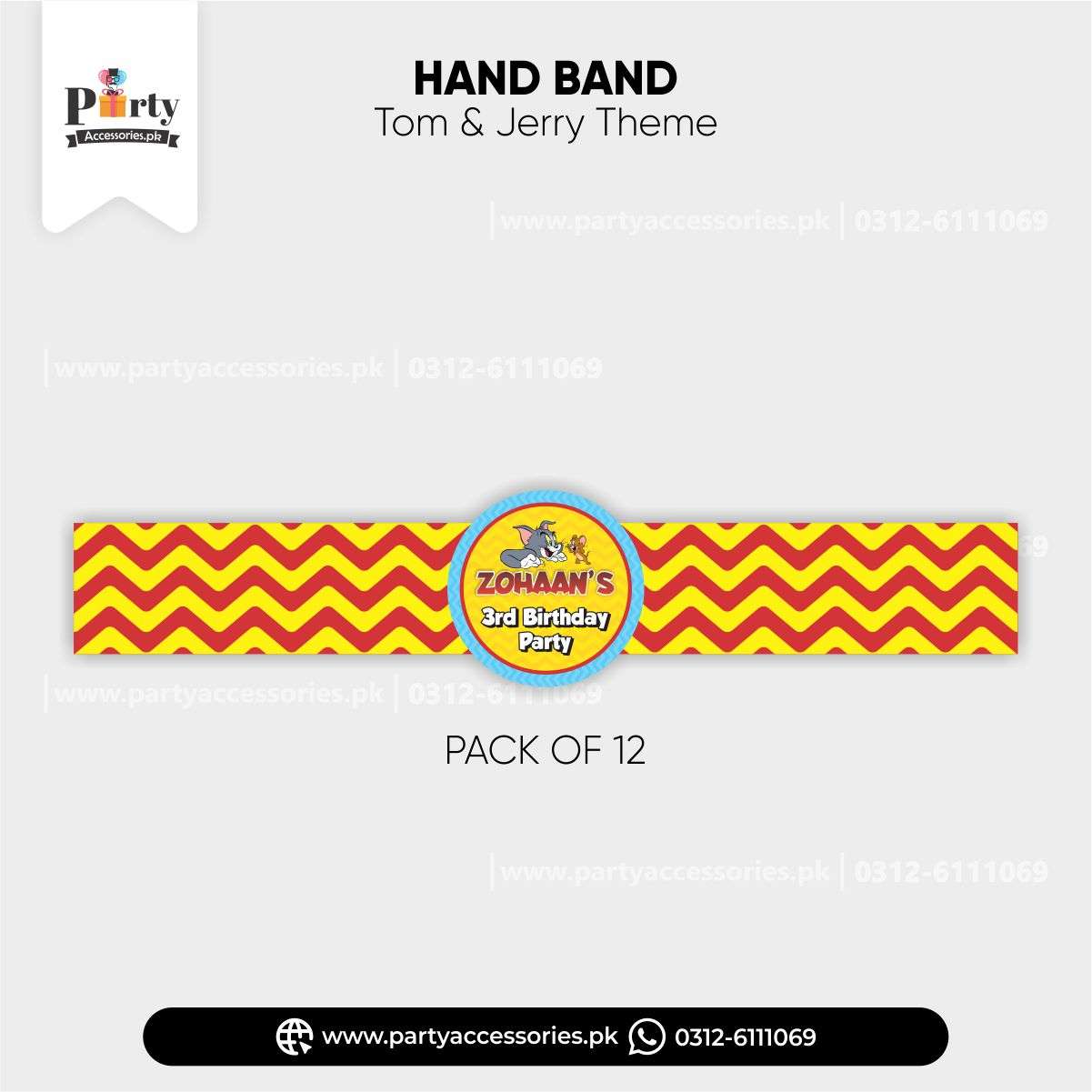tom and jerry customized hand band