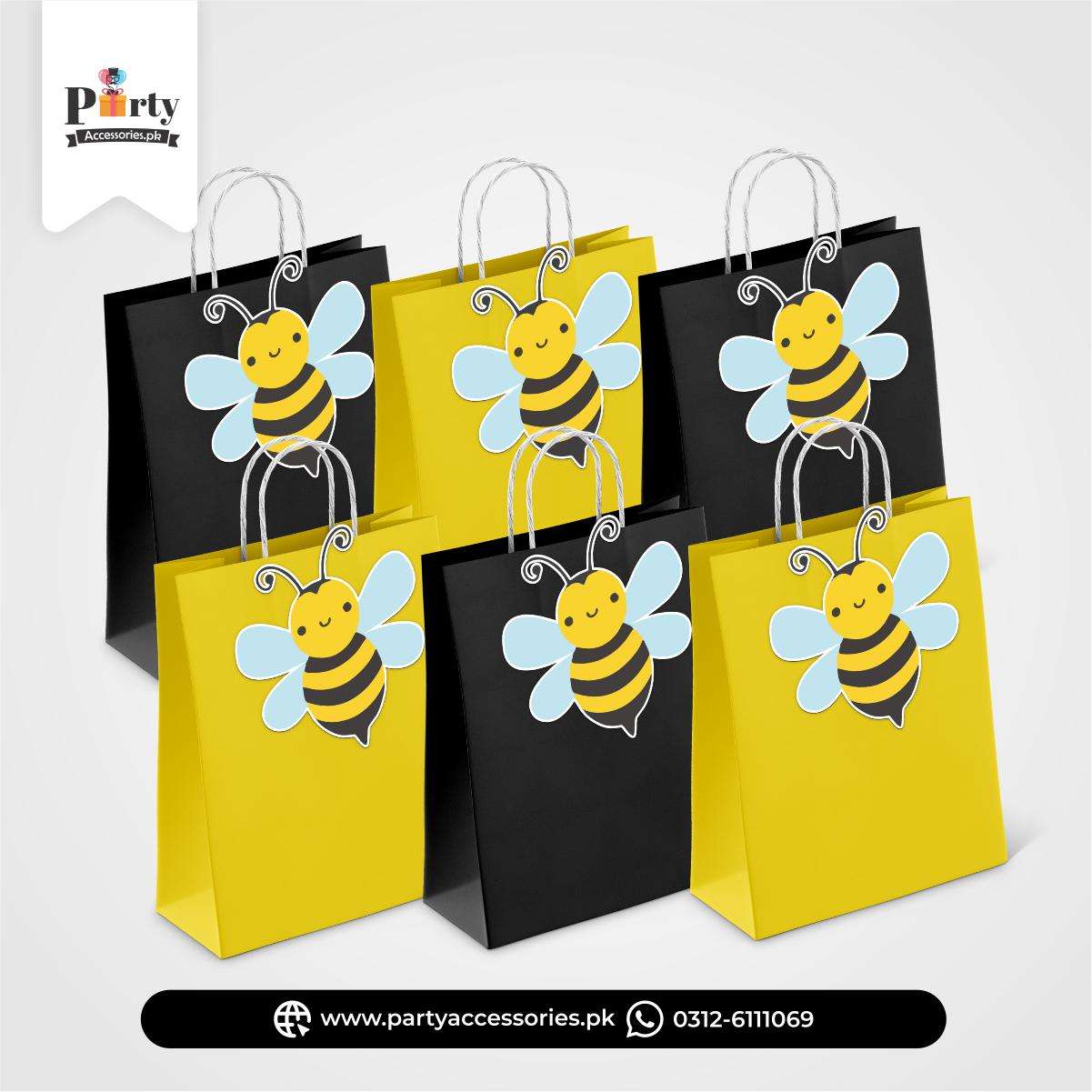 Honey Bee Theme Birthday Cutout Goody Bags | Premium Party Favors