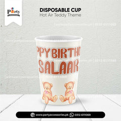 With cup