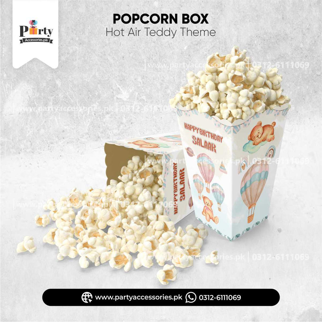 Hot Air Balloon Theme Customized Popcorn Boxes for Party Decoration
