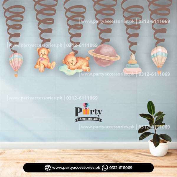 Hot Air Balloon Theme Spiral Hangings Swirl for Birthday Party Decoration