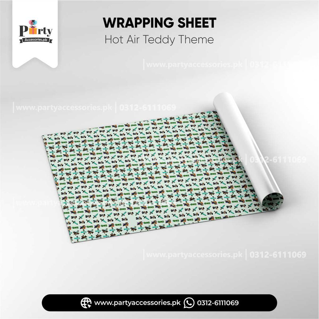 Hot Air Balloon Theme Gift Wrapping Sheets for Birthday Party Gift Decoration
