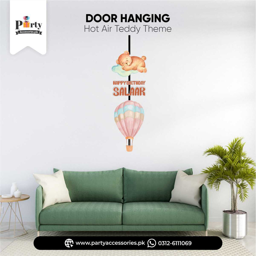 Hot Air Balloon Theme Decorations | Customized Birthday Party Wall Hanging