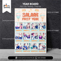 Hot Air Balloon Theme Customized Month Wise Year Picture Board for Decoration