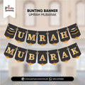 Umrah Mubarak Wall decoration bunting banner black and golden Combo