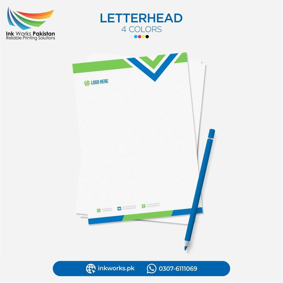 Professional Letterhead Printing Services | InkWorks Pakistan ...