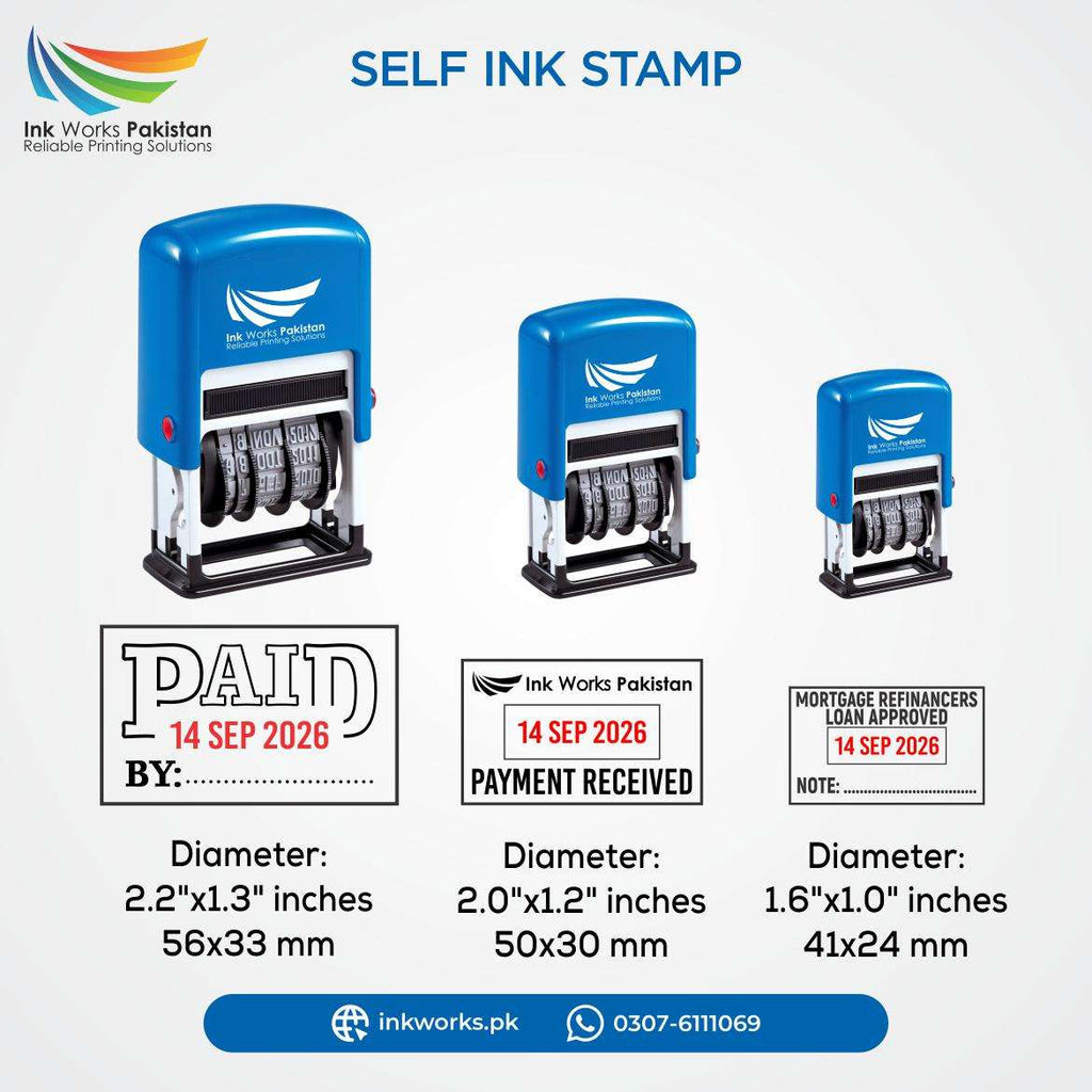 date changing self inking stamp machine
