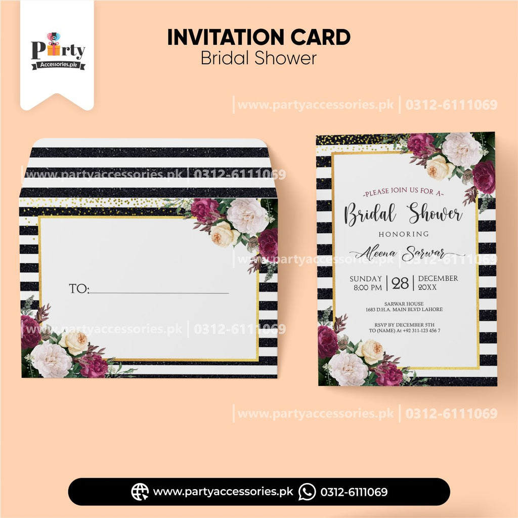 Bridal shower decoration | Customized Invitation Cards