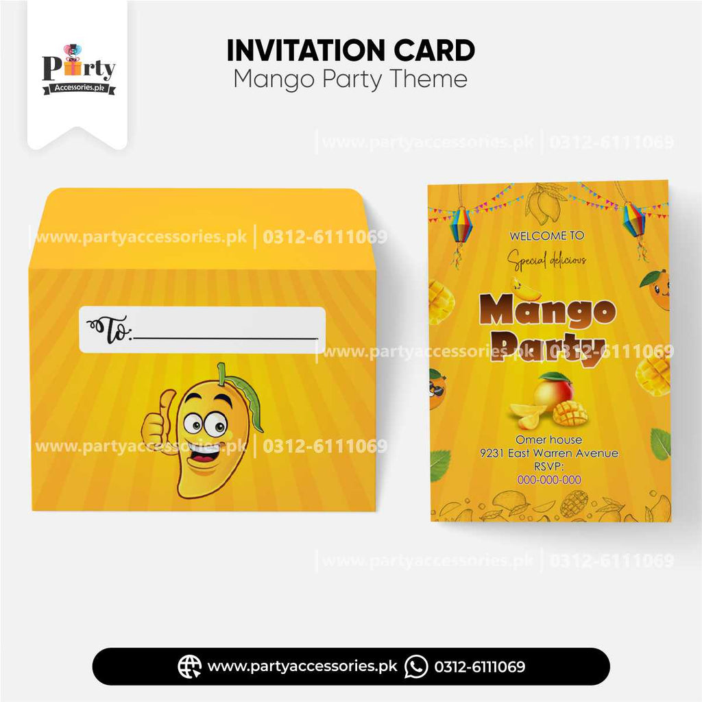 Mango Theme Invitation Cards | Customized Party Invitation Cards ...