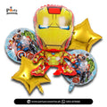 Iron Man Shape Birthday Party Decoration Exclusive Foil Balloons Set of 5 pcs