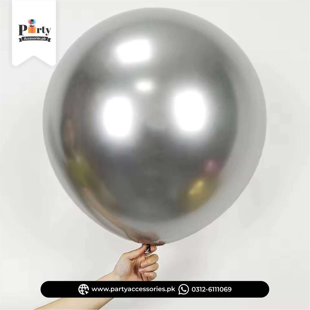 jumbo chrome balloon silver
