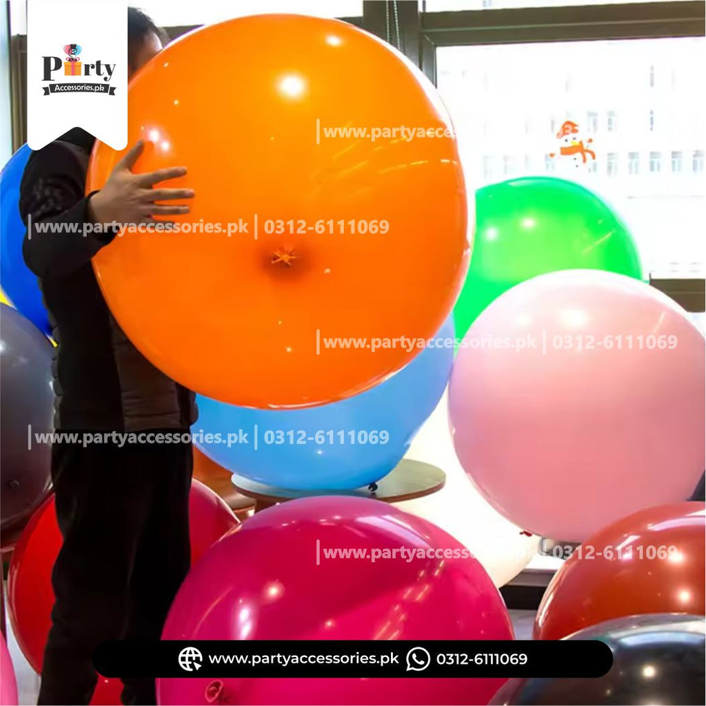 Jumbo Latex Balloons 36 inches multi colors