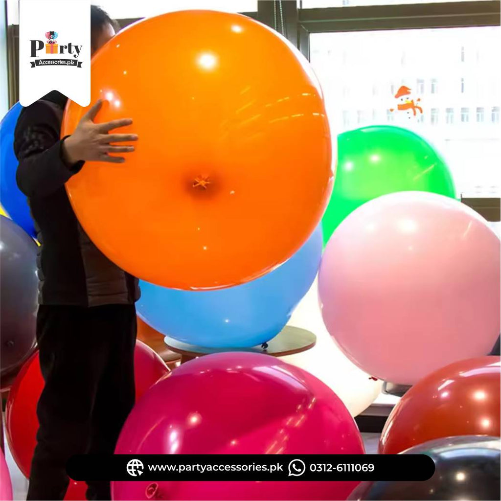 Jumbo Latex Balloons 36 inches multi colors