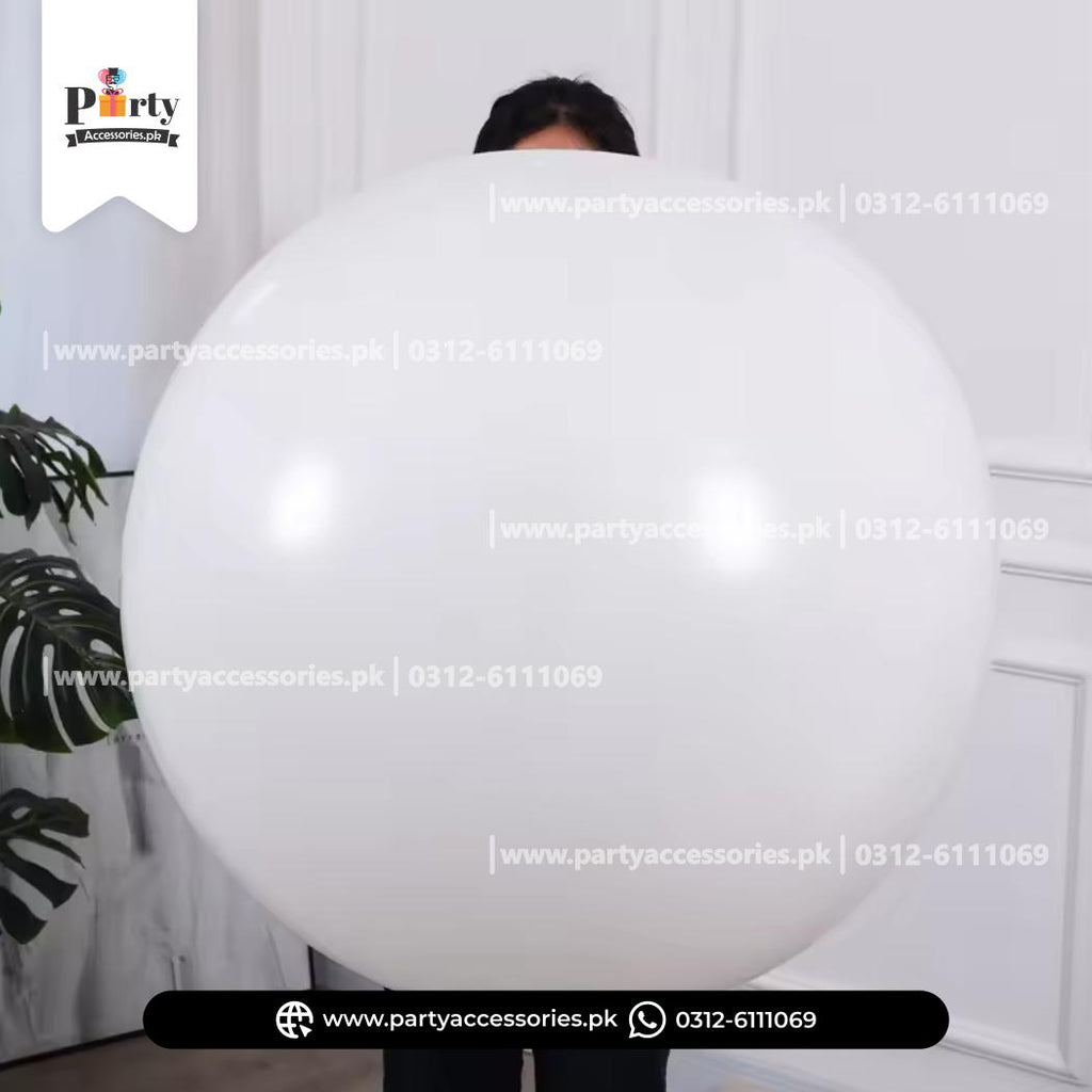 Plain White 36 inches Jumbo Balloon