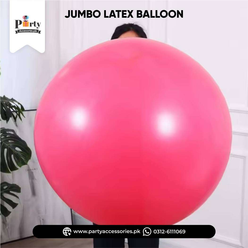 Shocking Pink Jumbo Latex Balloon