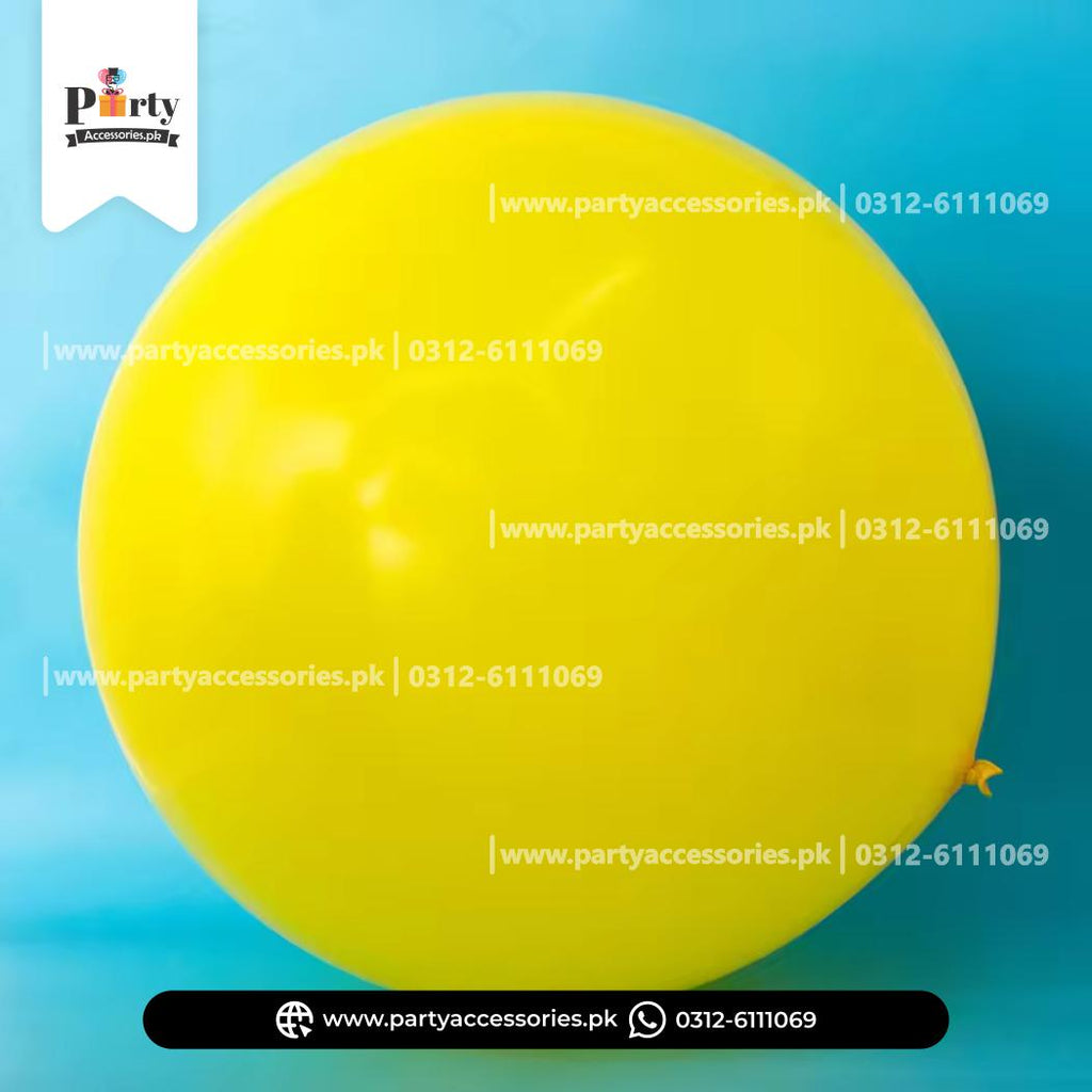Plain Yellow Color Latex Balloons