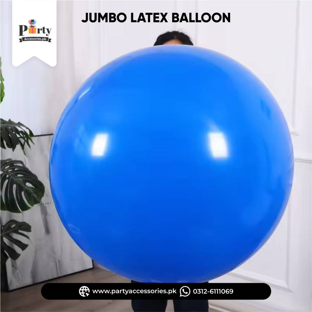 Blue Jumbo Latex Balloon 