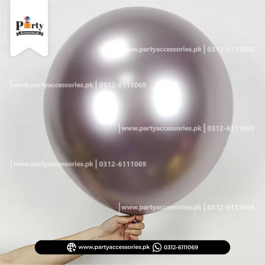 giant chrome balloons purple