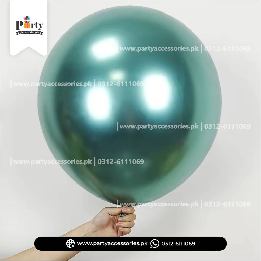jumbo size chrome balloon sea green