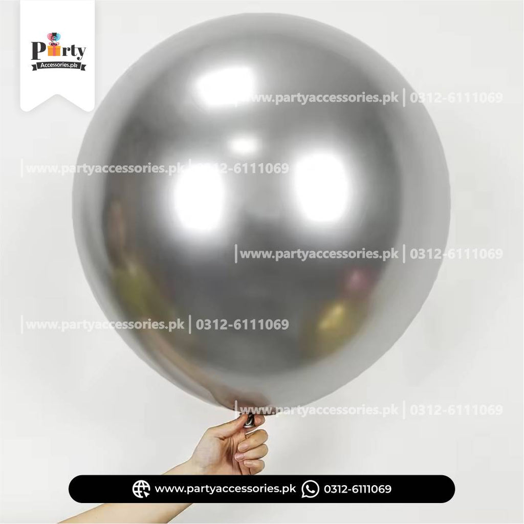 jumbo chrome balloon silver