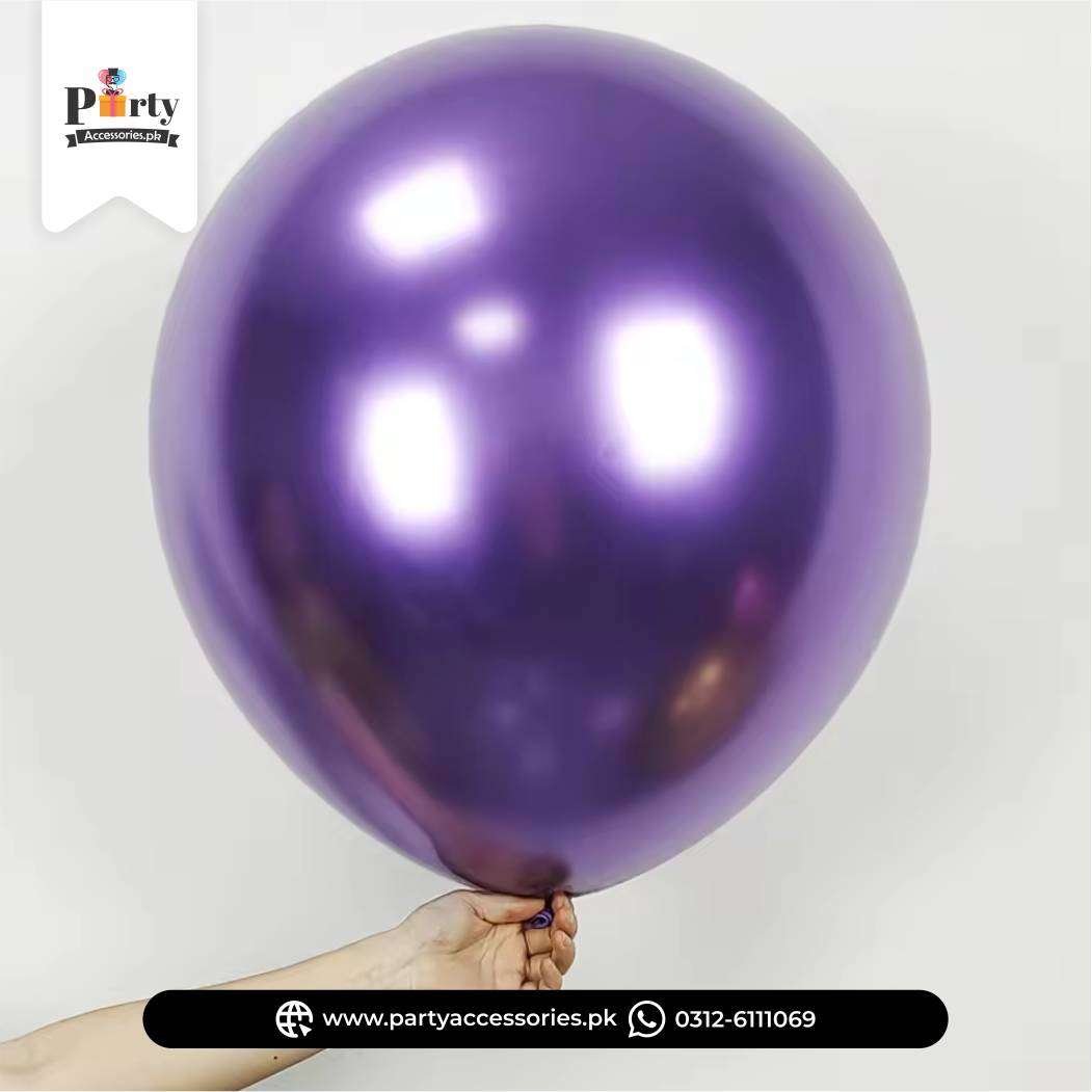 Purple metallic balloons