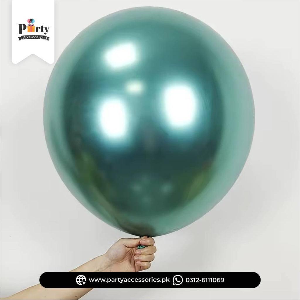 jumbo size chrome balloon sea green