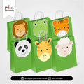 Jungle / Safari Theme Birthday Cutout Goody Bags | Premium Party Favors 6 pcs Pack