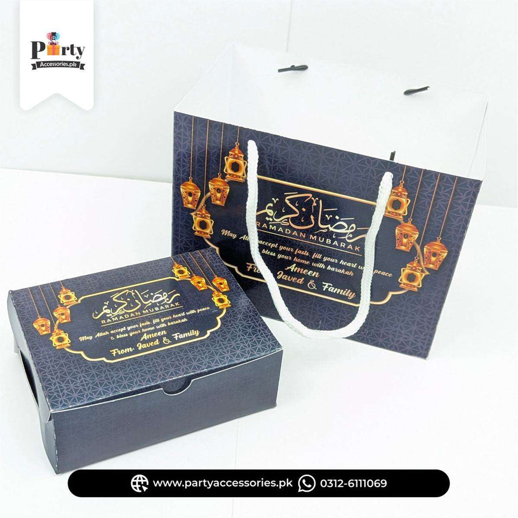 Ramadan Khajoor Card Boxes with Bags 