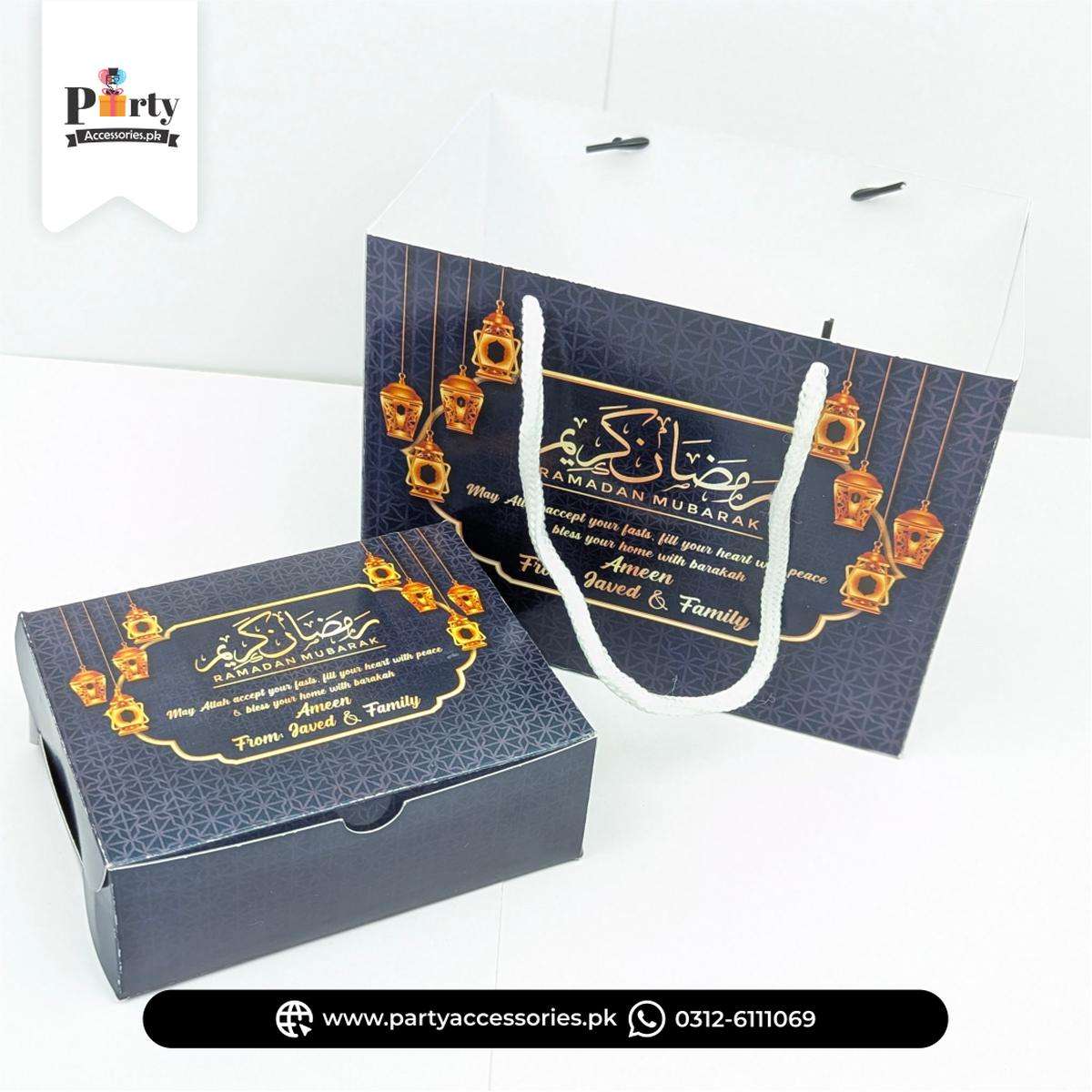 Ramadan Khajoor Card Boxes with Bags 