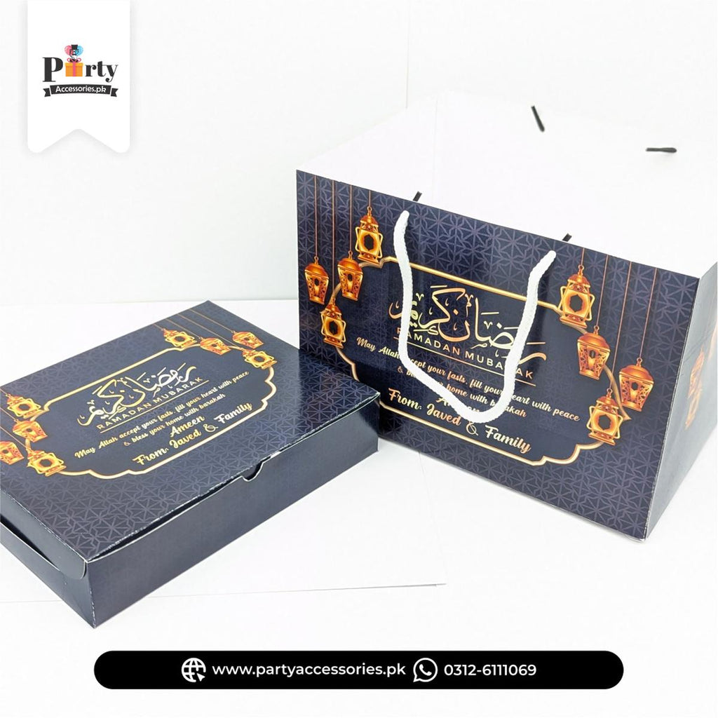 Ramadan Khajoor Giveaway Card Boxes with Bags 