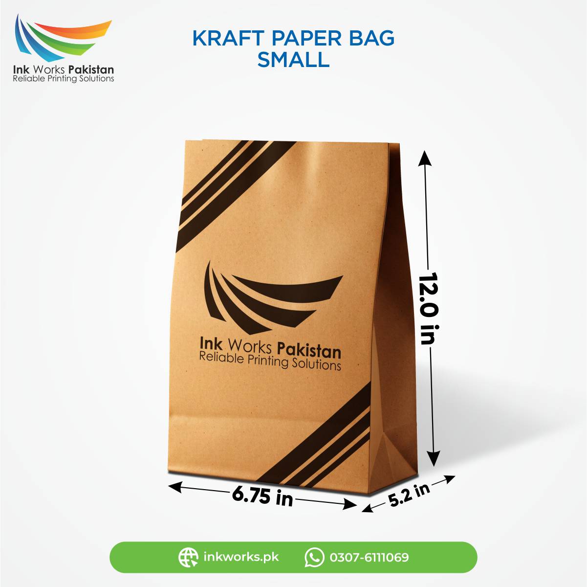 Custom Branded food Delivery Takeaway brown paper Bags