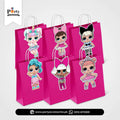LOL Dolls Theme Birthday Cutout Goody Bags | Premium Party Favors 6 pcs Pack