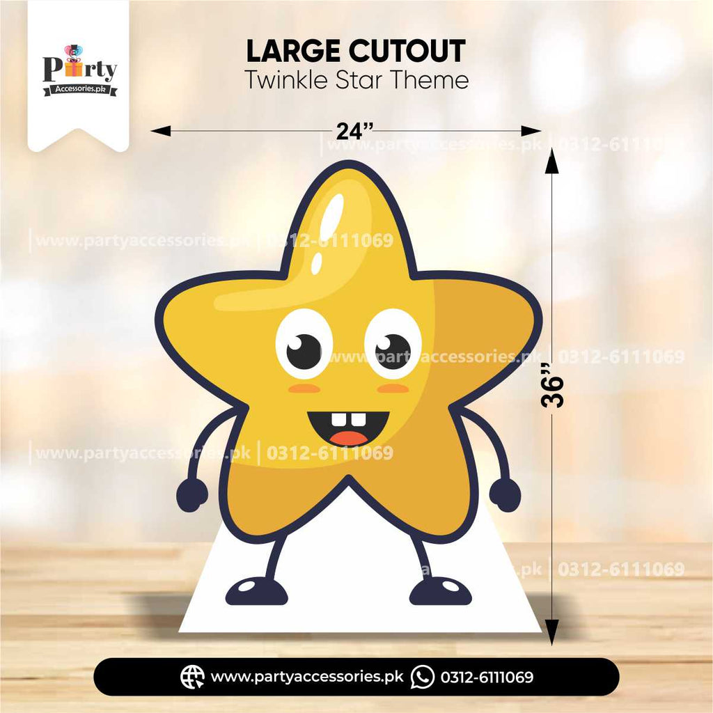 customized large cutout for twinkle star theme birthday party for floor standee