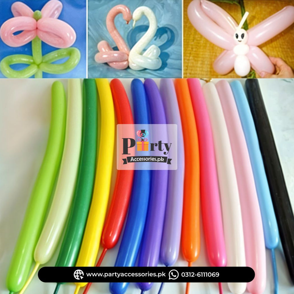 Twisting Modelling Tube Latex Balloon | Long Balloons for Animal Shape (Pack of 10)