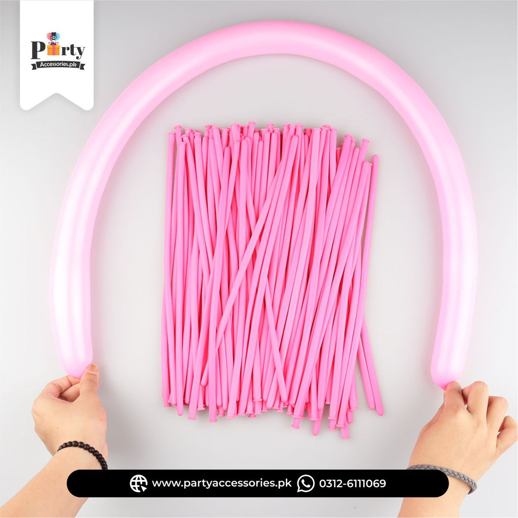 Pink Color Twisting Long Balloons for Animal Shape 