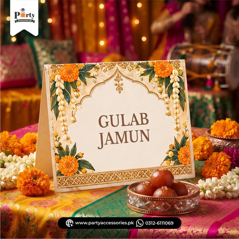 Mayoun Party Theme Table Tent Cards 