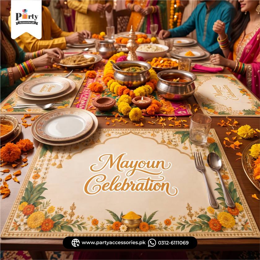 Mayoun Theme Party Table Placemats – Wedding Table Mats