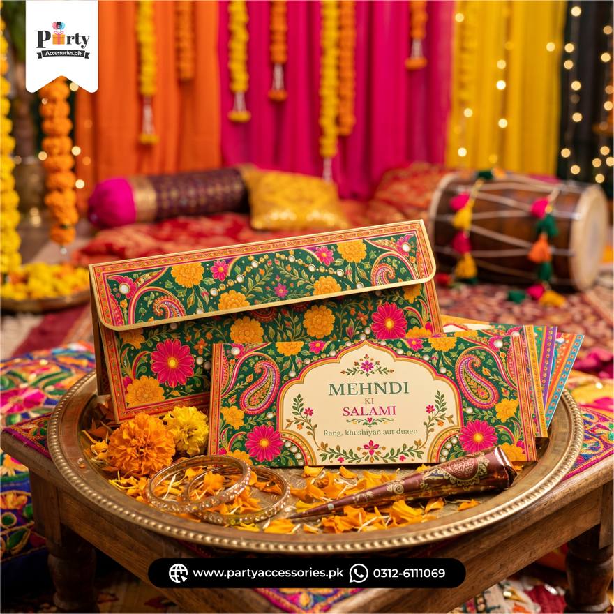 Mehendi Salami Customized Money Envelopes 