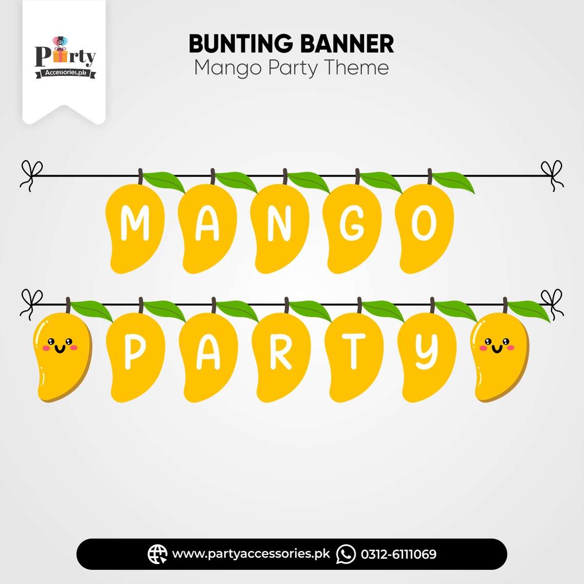 Mango Party Wall Decoration Bunting Banner