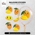 Transparent Balloons with Mango Theme Stickers