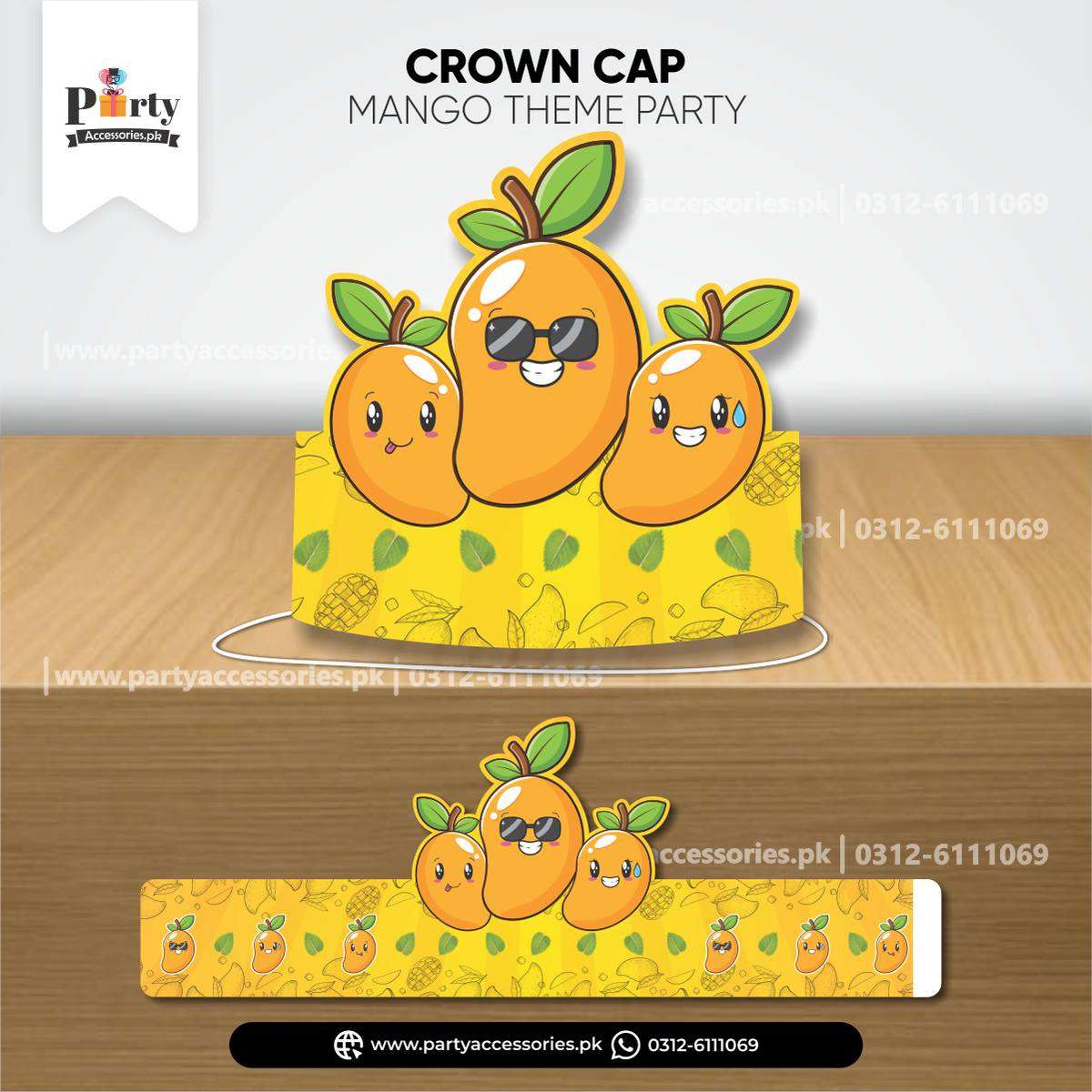 Mango Theme Customized Crown Cap for Party Celebration