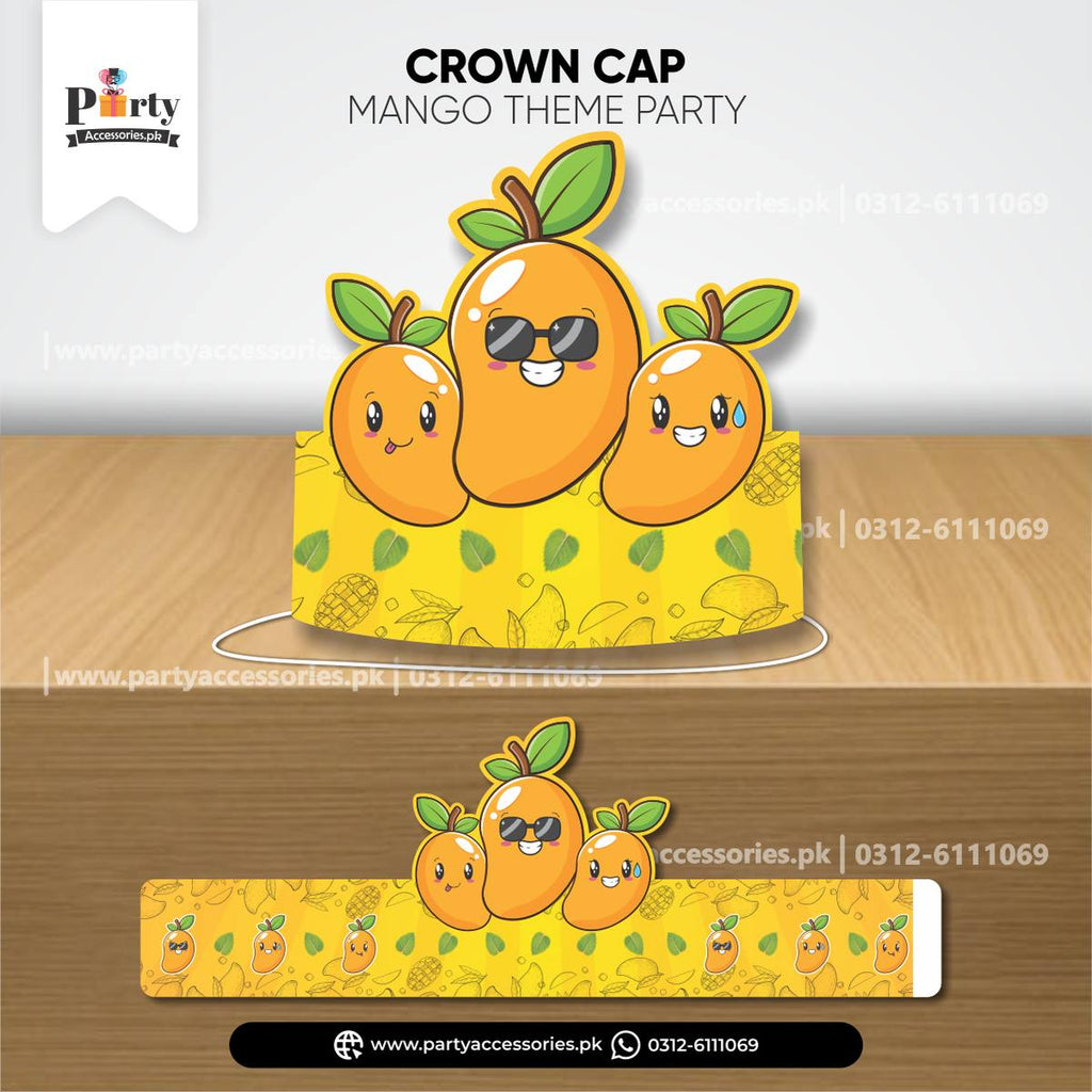 Mango Theme Customized Crown Cap for Party Celebration