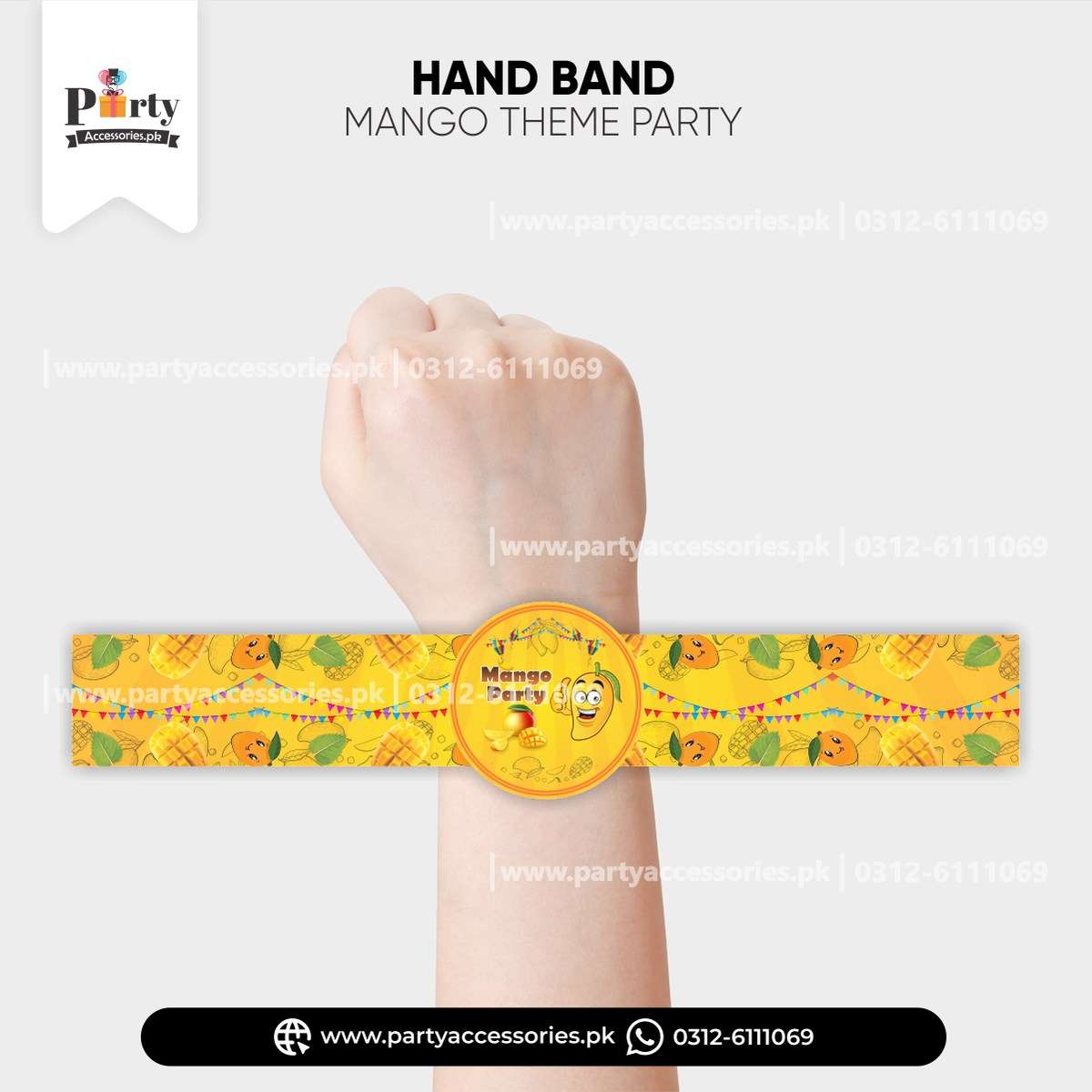 Mango theme party celebration hand band