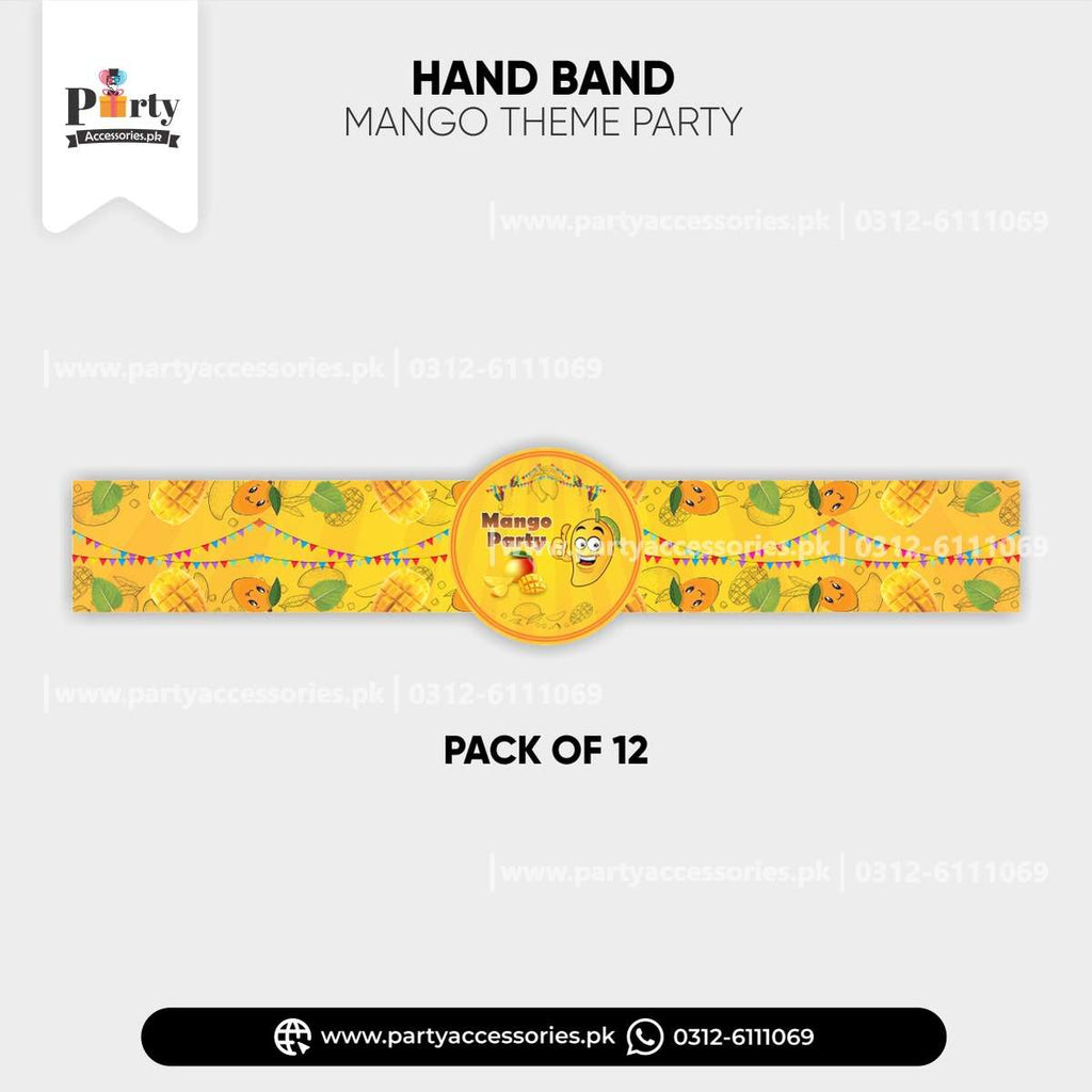 Mango party theme wrist band