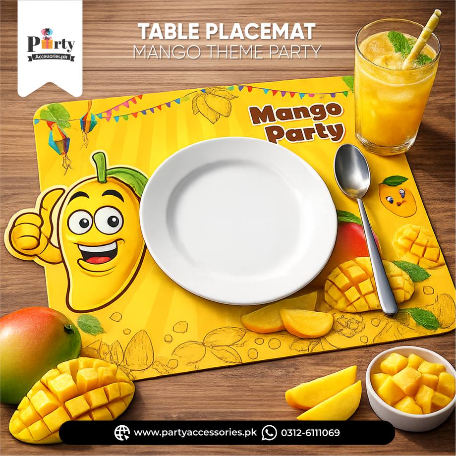 Mango Theme Party Table Placemats – Fun & Colorful Kids Party Table Mats