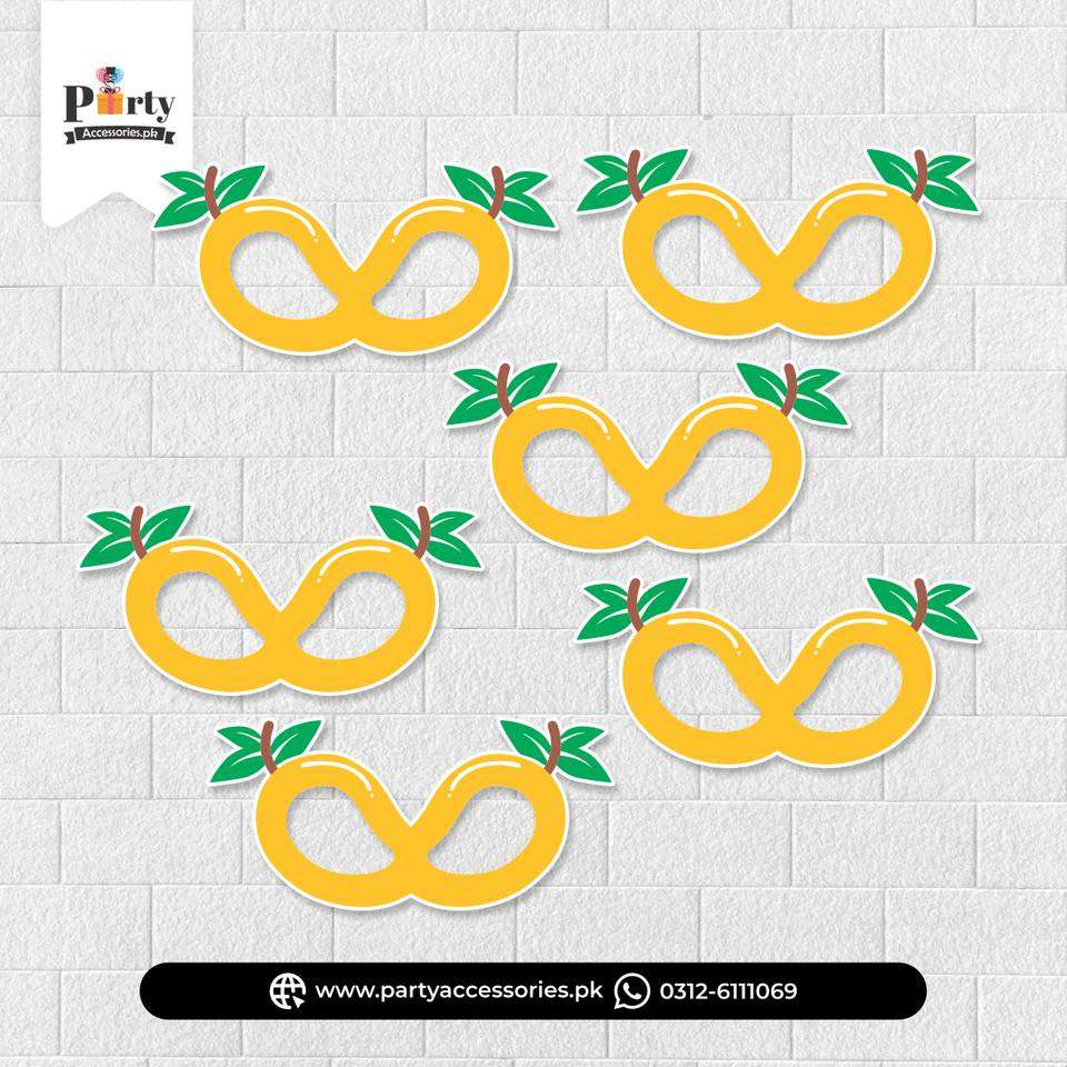 Mango party celebration face eye mask