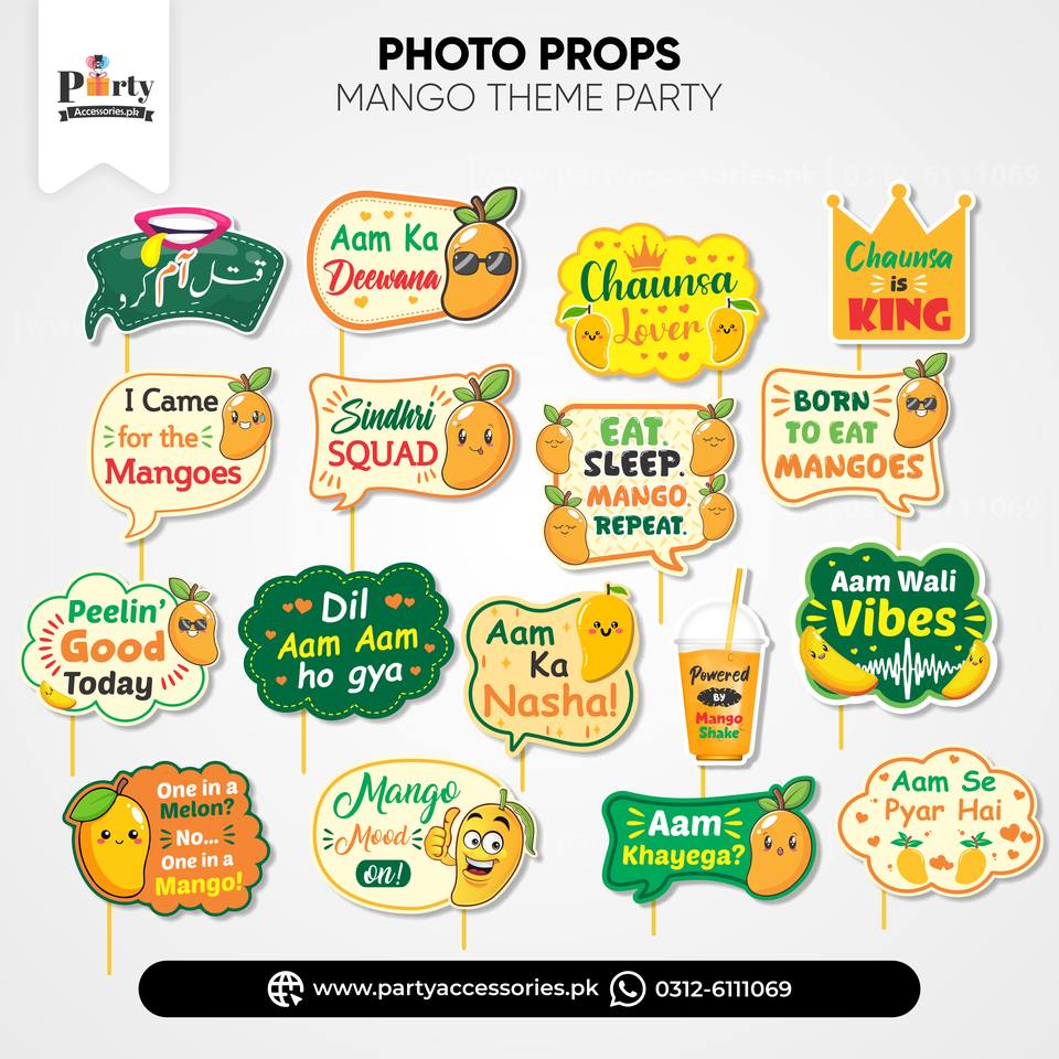 Mango Party Theme Props Set